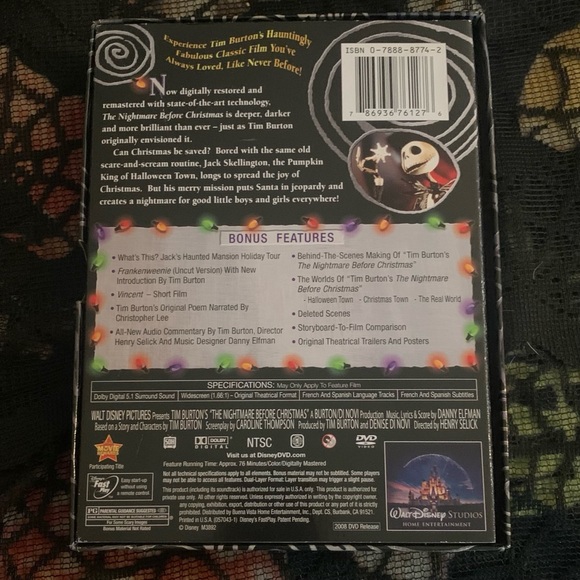 Nightmare Before Christmas DVD and Soundtrack - Picture 5 of 11
